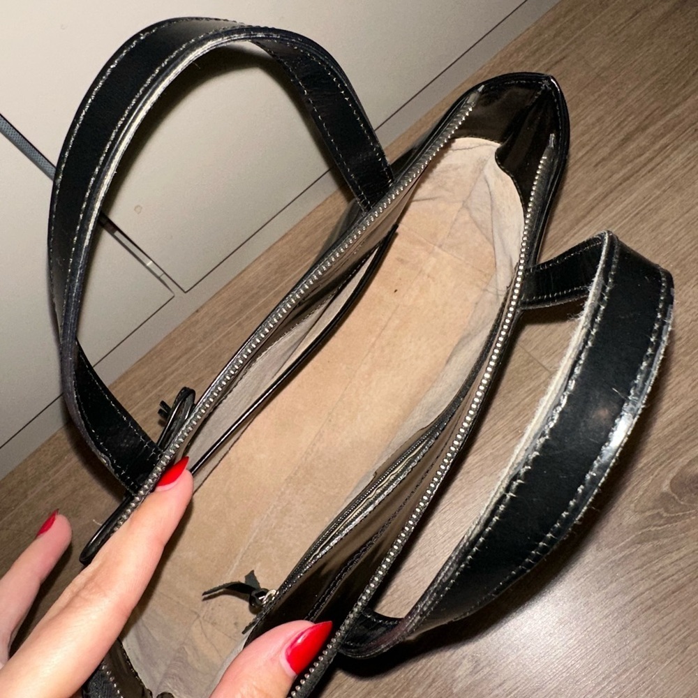 Anya Hindmarch Vintage Structured Black Top Handle bag Y2K - Picture 4 of 12